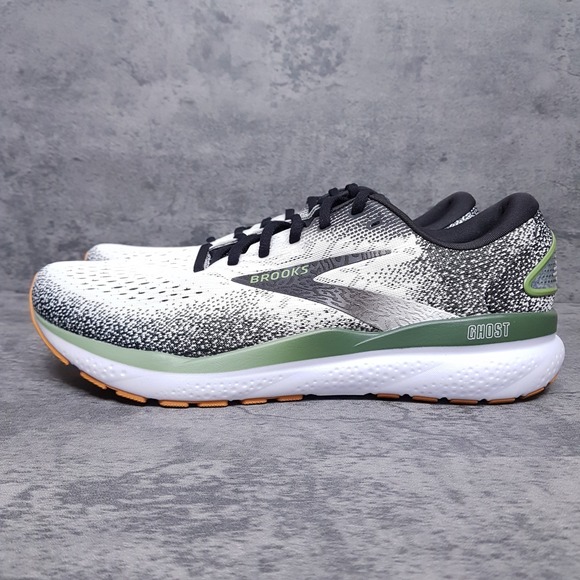 BROOKS Ghost‎ 16 Running Shoes Mens Size 8 D White Black Green main image 5